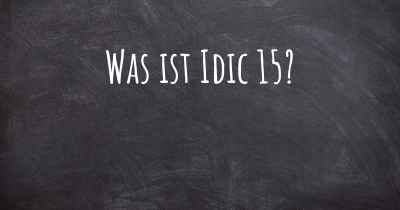Was ist Idic 15?