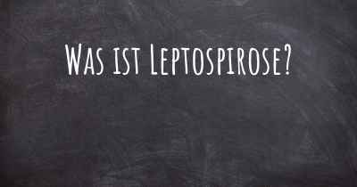 Was ist Leptospirose?