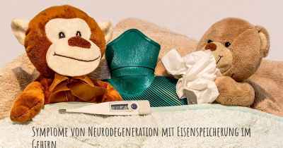 Symptome von Neurodegeneration mit Eisenspeicherung im Gehirn