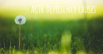 ACTH Deficiency causes