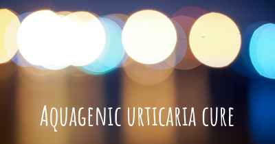 Aquagenic urticaria cure
