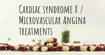 Cardiac syndrome X / Microvascular Angina treatments