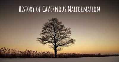History of Cavernous Malformation
