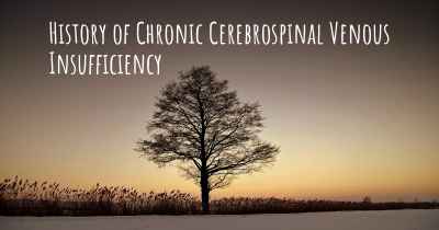 History of Chronic Cerebrospinal Venous Insufficiency