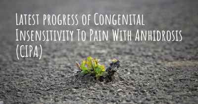 Latest progress of Congenital Insensitivity To Pain With Anhidrosis (CIPA)