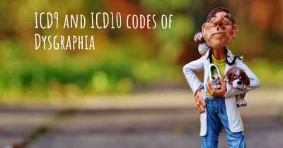 ICD9 and ICD10 codes of Dysgraphia