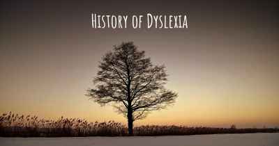 History of Dyslexia
