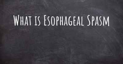 What is Esophageal Spasm