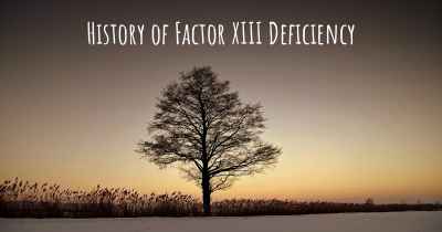 History of Factor XIII Deficiency