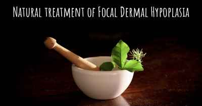 Natural treatment of Focal Dermal Hypoplasia