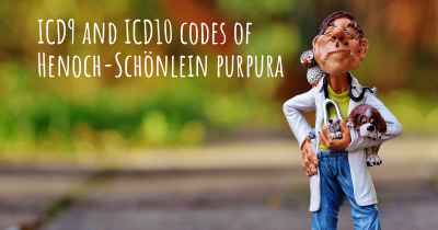 ICD9 and ICD10 codes of Henoch-Schönlein purpura