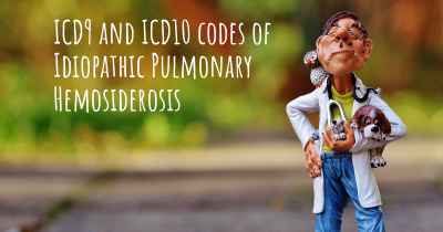 ICD9 and ICD10 codes of Idiopathic Pulmonary Hemosiderosis