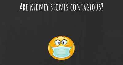 Are kidney stones contagious?