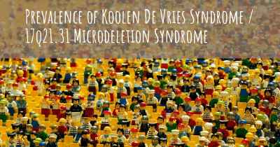 Prevalence of Koolen De Vries Syndrome / 17q21.31 Microdeletion Syndrome
