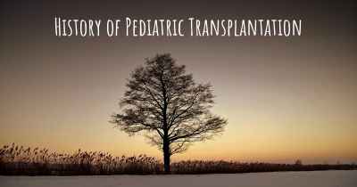 History of Pediatric Transplantation