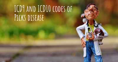 ICD9 and ICD10 codes of Picks disease