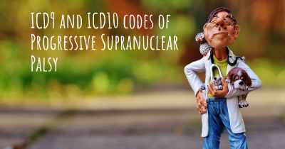 ICD9 and ICD10 codes of Progressive Supranuclear Palsy