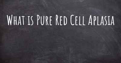 What is Pure Red Cell Aplasia