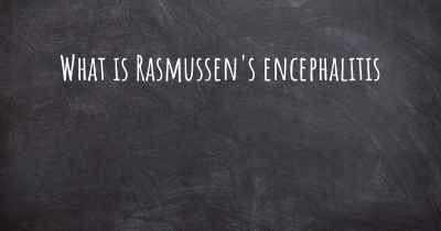 What is Rasmussen's encephalitis
