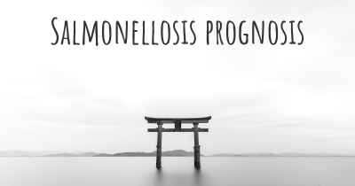 Salmonellosis prognosis