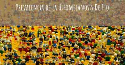 Prevalencia de la Hipomelanosis De Ito
