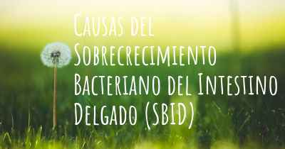 Causas del Sobrecrecimiento Bacteriano del Intestino Delgado (SBID)