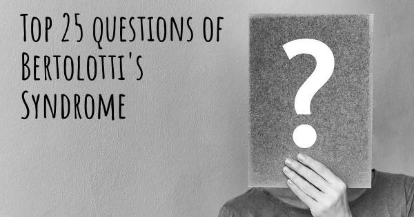 Bertolotti's Syndrome top 25 questions