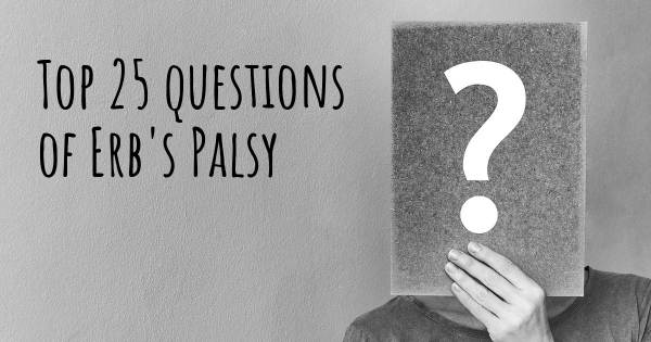 Erb's Palsy top 25 questions