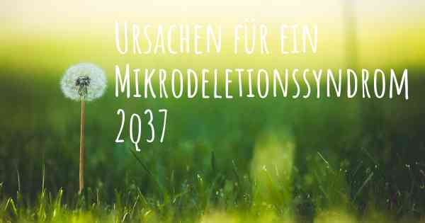 Ursachen für ein Mikrodeletionssyndrom 2q37