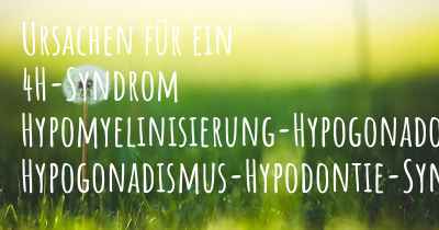 Ursachen für ein 4H-Syndrom Hypomyelinisierung-Hypogonadotroper Hypogonadismus-Hypodontie-Syndrom
