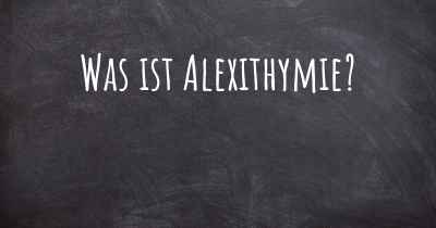 Was ist Alexithymie?