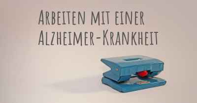 Arbeiten mit einer Alzheimer-Krankheit