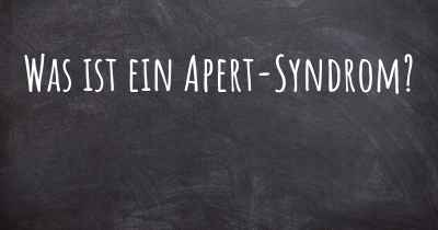 Was ist ein Apert-Syndrom?