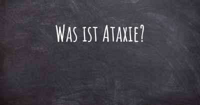Was ist Ataxie?