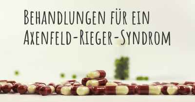 Behandlungen für ein Axenfeld-Rieger-Syndrom