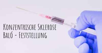 Konzentrische Sklerose Baló - Feststellung