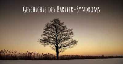 Geschichte des Bartter-Syndroms