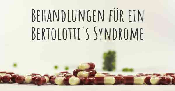 Behandlungen für ein Bertolotti's Syndrome