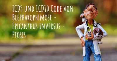 ICD9 und ICD10 Code von Blepharophimose - Epicanthus inversus - Ptosis