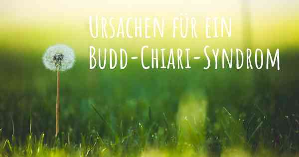 Ursachen für ein Budd-Chiari-Syndrom