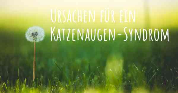 Ursachen für ein Katzenaugen-Syndrom