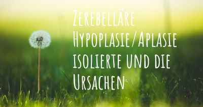 Zerebelläre Hypoplasie/Aplasie isolierte und die Ursachen