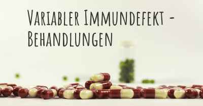 Variabler Immundefekt - Behandlungen