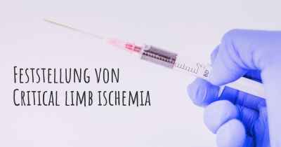 Feststellung von Critical limb ischemia