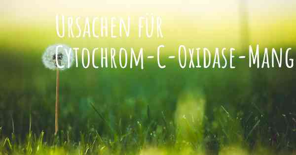 Ursachen für Cytochrom-C-Oxidase-Mangel