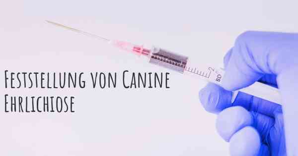 Feststellung von Canine Ehrlichiose