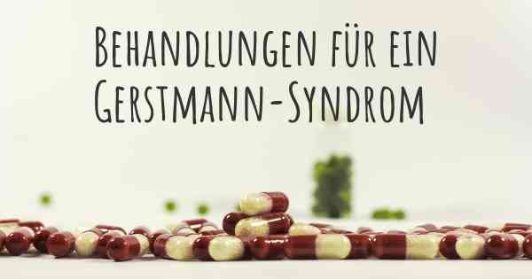 Behandlungen für ein Gerstmann-Syndrom