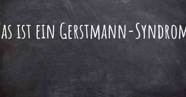 Was ist ein Gerstmann-Syndrom?