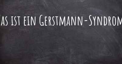 Was ist ein Gerstmann-Syndrom?