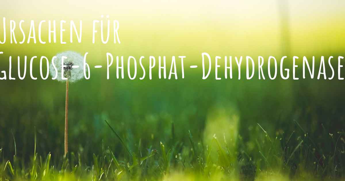 Was sind die Ursachen für Glucose-6-Phosphat-Dehydrogenase-Mangel?